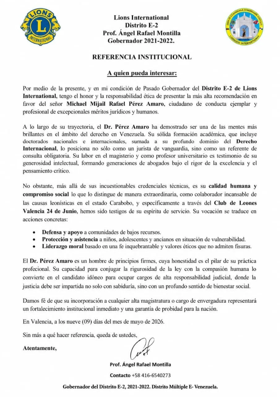 Referencia Institucional — Lions International